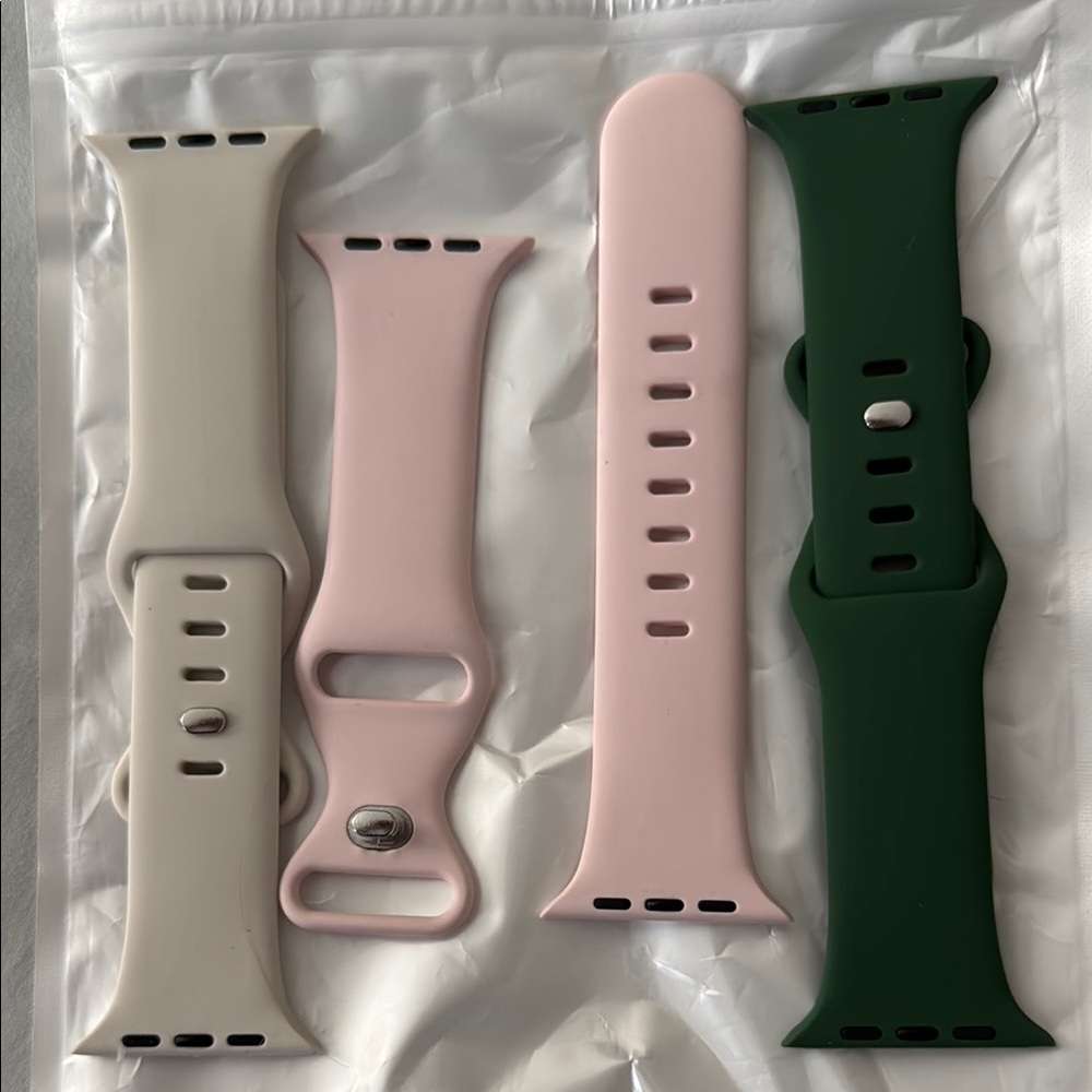 Smartwatch Band Set - Pink, Beige, Green